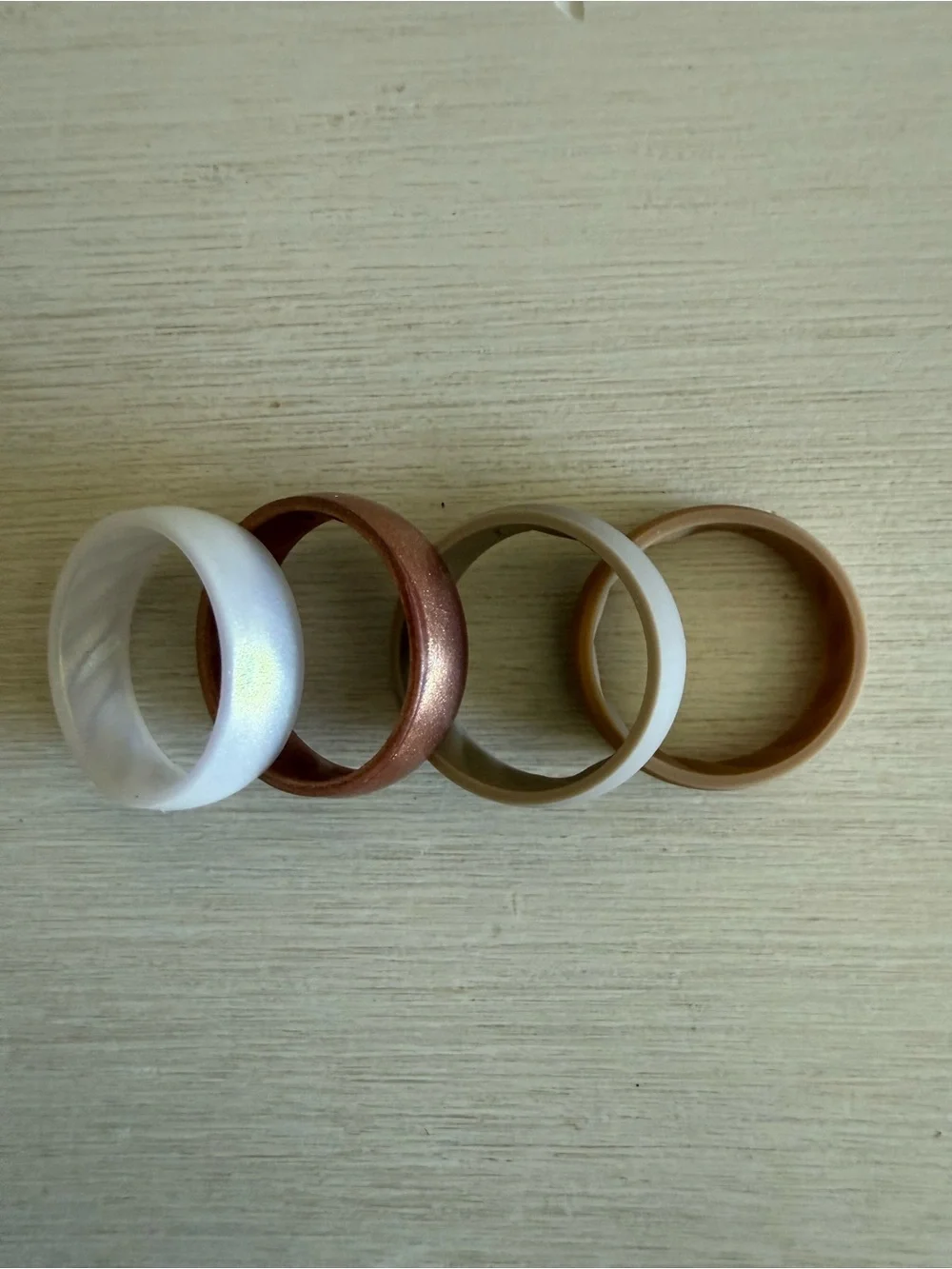 ✨ ThunderFit Silicone Wedding Band Set Neutral Rubber Rings Size 6.5-7 ✨
